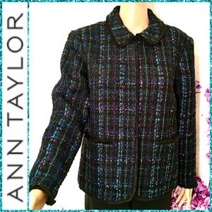 Ann Taylor Tweed Multicolor Jacket